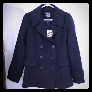 Navy blue pea coat by Debenham’s